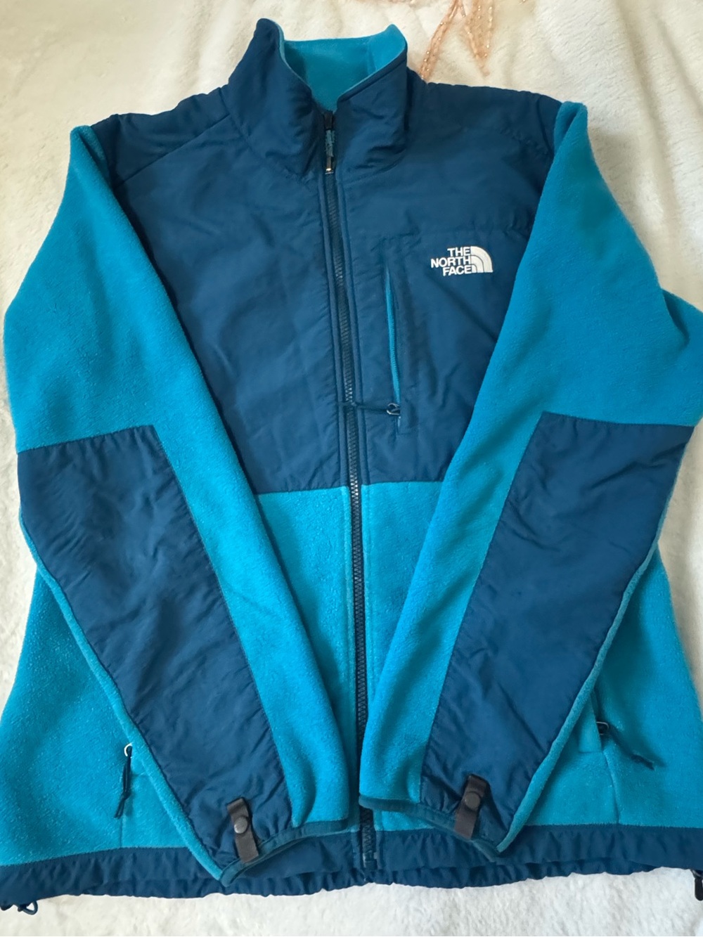 The North Face Teal and Navy Women's Fleece Jacket